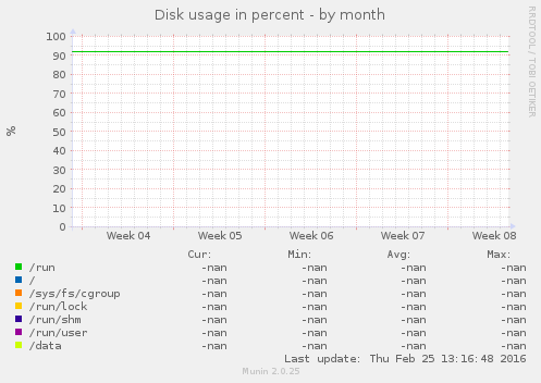 Disk usage in percent